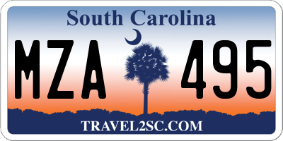 SC license plate MZA495