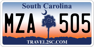 SC license plate MZA505