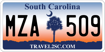 SC license plate MZA509