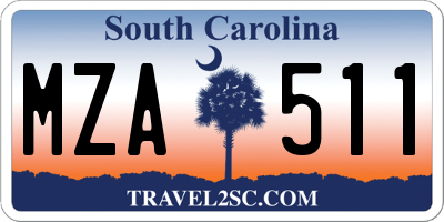 SC license plate MZA511