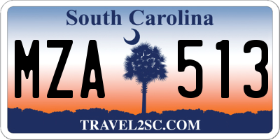 SC license plate MZA513