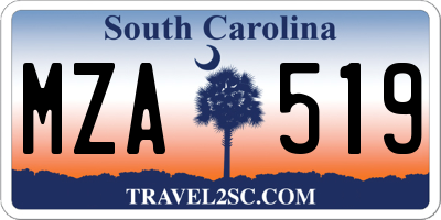 SC license plate MZA519