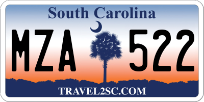 SC license plate MZA522