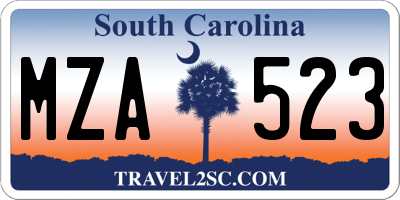 SC license plate MZA523
