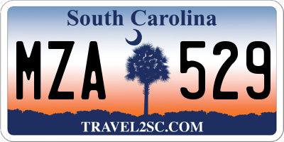 SC license plate MZA529