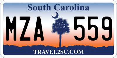 SC license plate MZA559