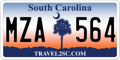 SC license plate MZA564