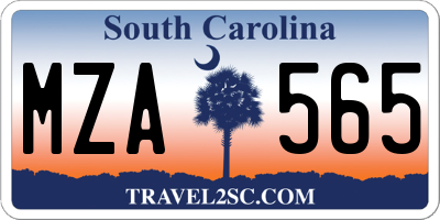 SC license plate MZA565