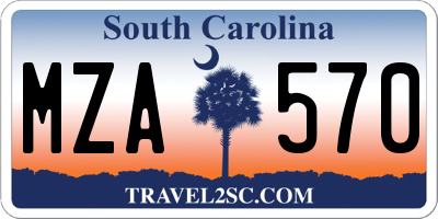 SC license plate MZA570