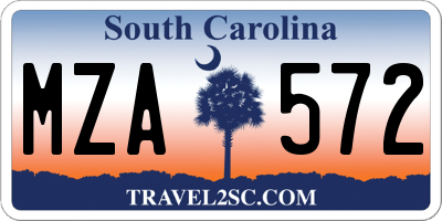 SC license plate MZA572