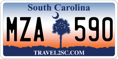 SC license plate MZA590