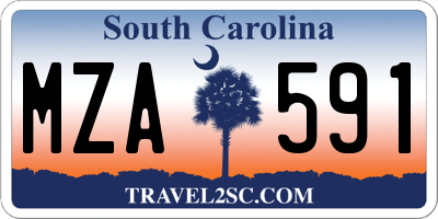 SC license plate MZA591