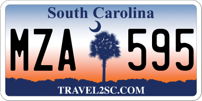 SC license plate MZA595