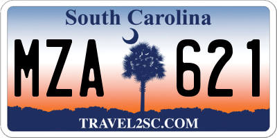 SC license plate MZA621