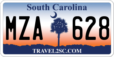 SC license plate MZA628