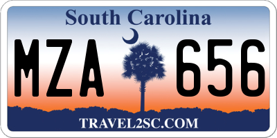 SC license plate MZA656