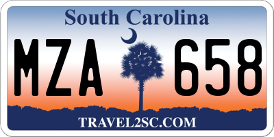 SC license plate MZA658