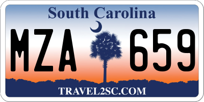 SC license plate MZA659