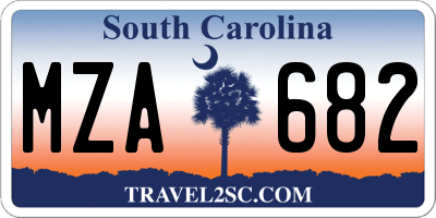 SC license plate MZA682