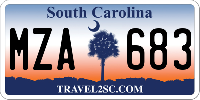 SC license plate MZA683