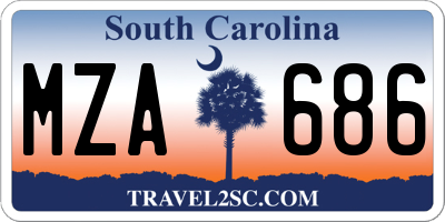 SC license plate MZA686