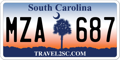 SC license plate MZA687
