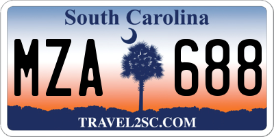 SC license plate MZA688