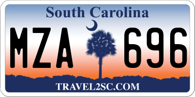 SC license plate MZA696