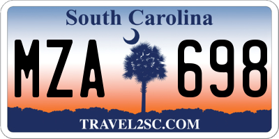 SC license plate MZA698