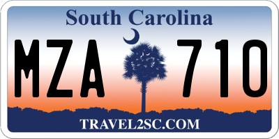 SC license plate MZA710