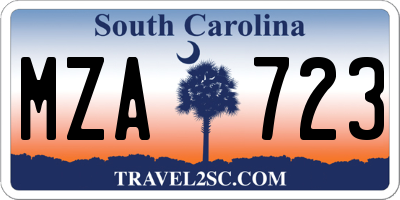 SC license plate MZA723