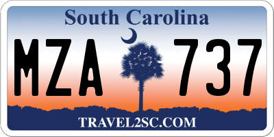 SC license plate MZA737