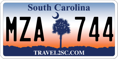 SC license plate MZA744
