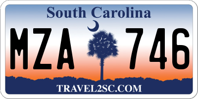 SC license plate MZA746