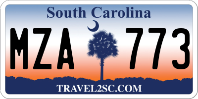 SC license plate MZA773