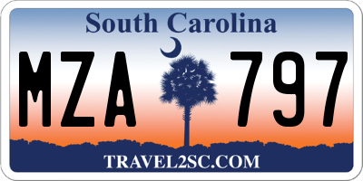SC license plate MZA797