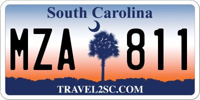 SC license plate MZA811