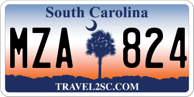 SC license plate MZA824