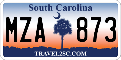 SC license plate MZA873