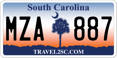 SC license plate MZA887