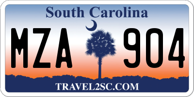 SC license plate MZA904
