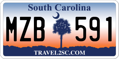 SC license plate MZB591