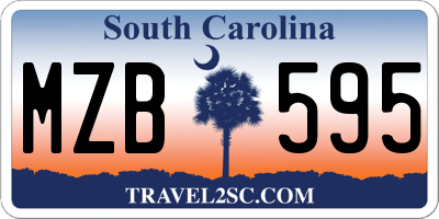 SC license plate MZB595