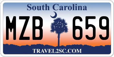 SC license plate MZB659