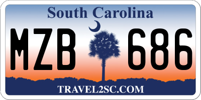 SC license plate MZB686