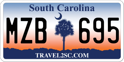 SC license plate MZB695
