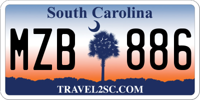 SC license plate MZB886