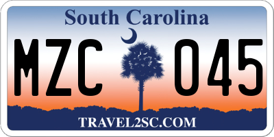 SC license plate MZC045
