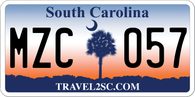 SC license plate MZC057
