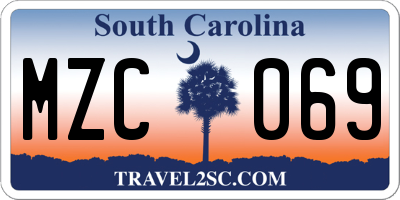 SC license plate MZC069